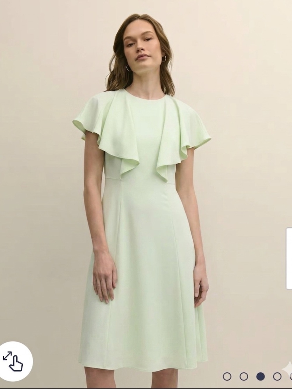 New with tag Brooks Brothers Pale Yellow Flutter Sleeve dress size 2